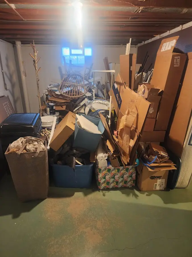 Roll-off dumpster container at job site for 4 Yard Dumpster Rental in Truth or Consequences